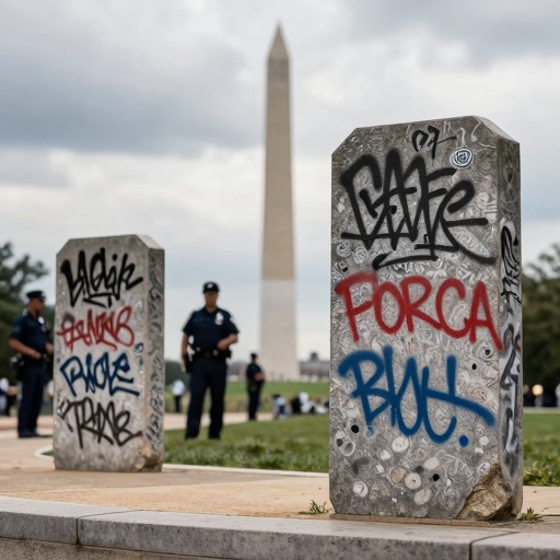 Federal Probe Launches Into Vandalism At WWII Memorial In D.C. After Graffiti And Bubbles