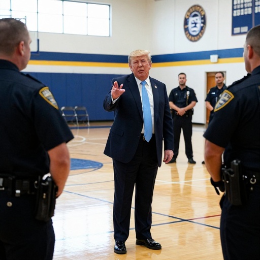 Trump Visits Nassau Police Academy to Highlight Crime Reduction